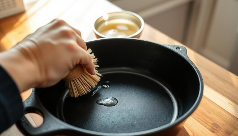how to clean cast iron skillet