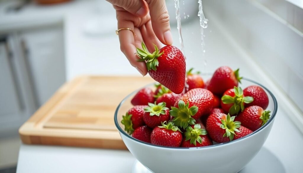 how to clean strawberries