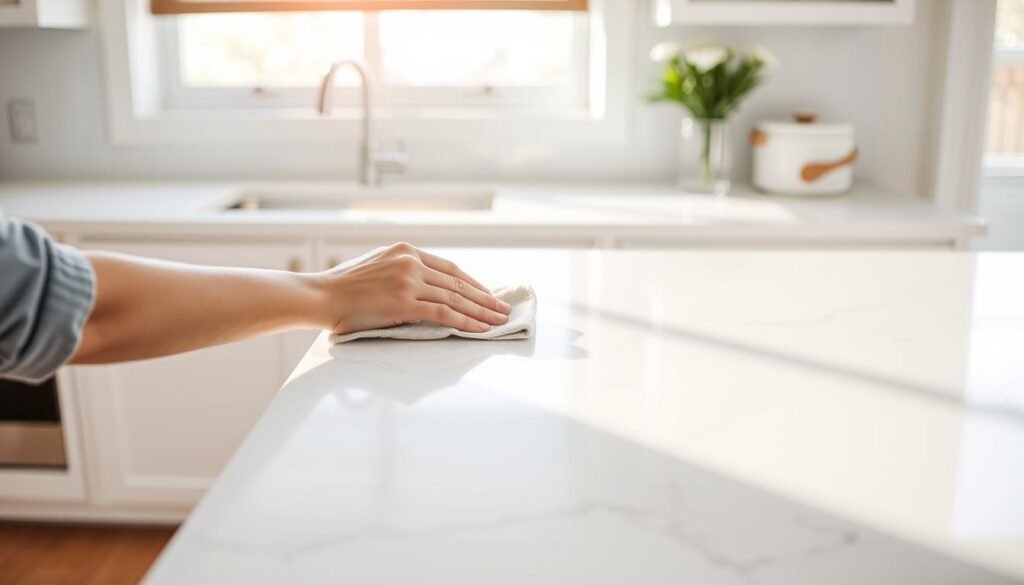 how to clean quartz countertops