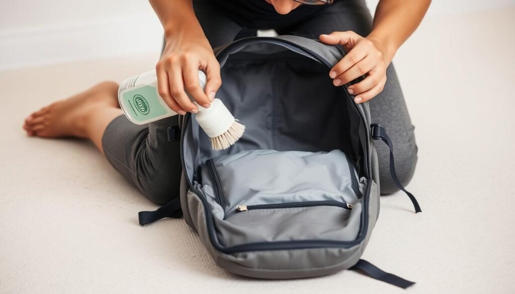 how to clean a backpack