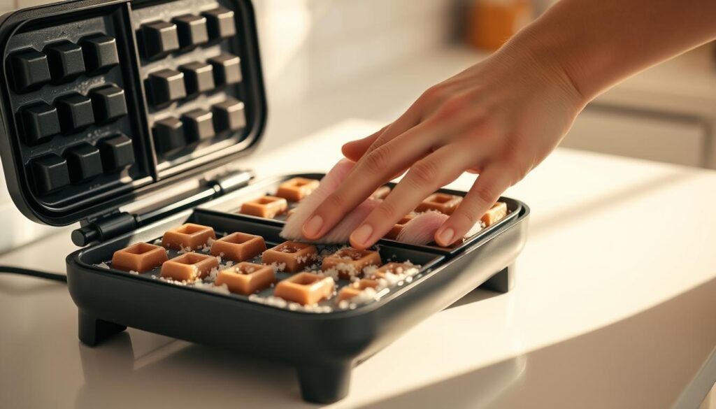 how to clean a waffle iron