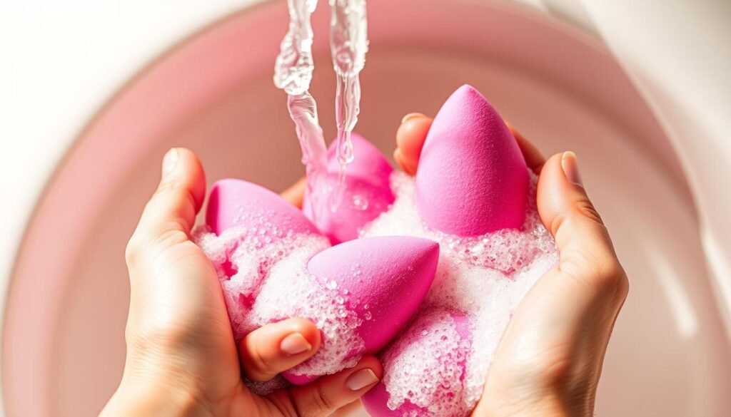 how to clean makeup sponges