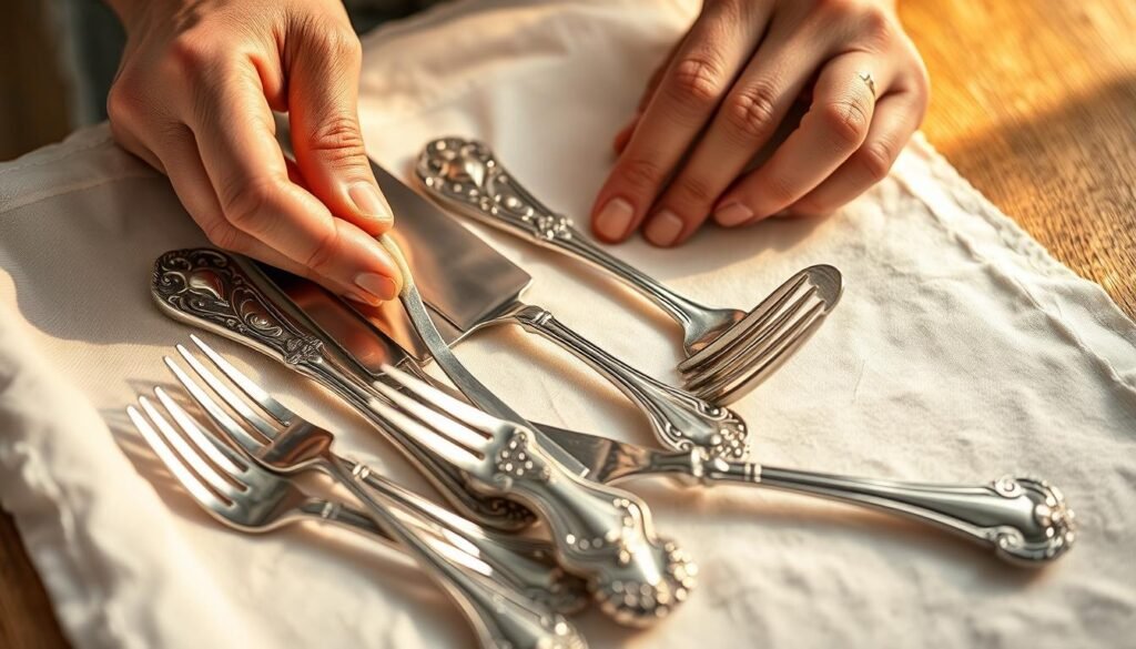 how to clean silverware