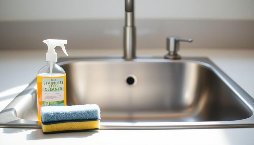 how to clean stainless steel sink